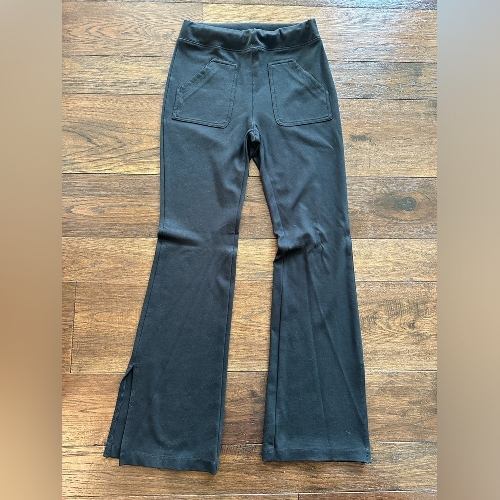 Maeve by Anthropologie Black Flare Split Pants- size XS